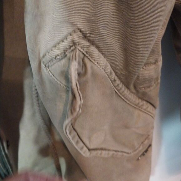 VTG Gaudi Jeans Women's Utility Parka Coat Sz 40 (M) Taupe Military Inspired - Picture 15 of 16